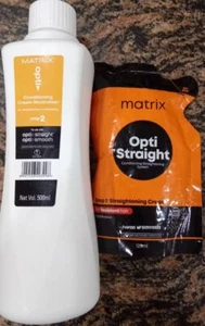 Matrix Opti Straight Hair Straightening Cream 125 ML + 500 ML Neutralizer Combo - Picture 1 of 4