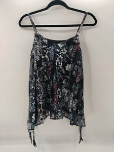 INC Damen Größe PS schwarz mehrfarbig Cold Shoulder gefüttert Bluse Top - Bild 1 von 12