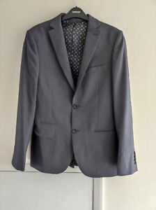 Men's Grey Suit Jacket 38 R Chest Very Good Condition