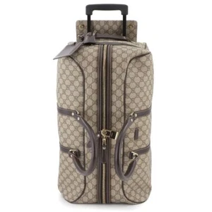 GUCCI GG Supreme Boston Bag Suitcase Leather Beige Brown 246454 90277537 - Picture 1 of 11