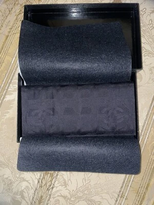 CHANEL Negro CC Línea de Viaje FLAP BILLETERA TARJETA MONEDA DINERO EN EFECTIVO Delgado Largo NYLON/CUERO Foto 1 de 4