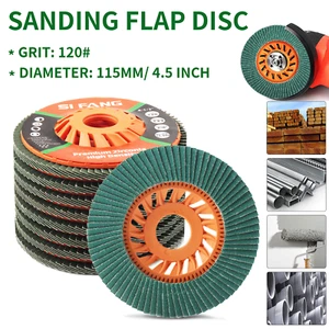 4.5'' Zirconia Sanding Flap Disc 120 Grit Angle Grinder Sanding For Rust Removal - Picture 1 of 14