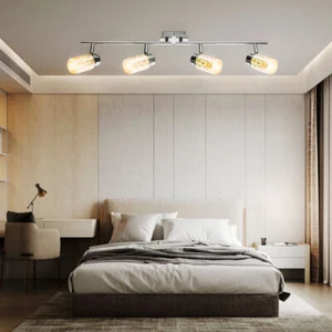 Lampada Da Soffitto LED Con Effetto 3D Regolabile Per Sala Da Pranzo Cromata - Foto 1 di 6