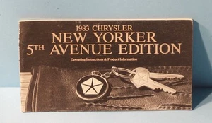 83 1983 Chrysler New Yorker 5th Avenue Edition manual del propietario - Imagen 1 de 1