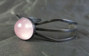 Vintage 1960s NILS ERIK FROM Denmark Modernist Sterling Silver Bangle Bracelet - Picture 1 of 7
