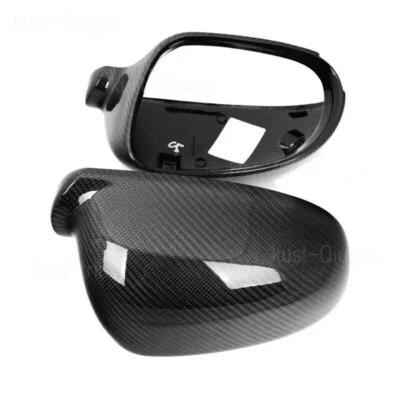 Tapas de cubierta de espejo retrovisor lateral de fibra de carbono estilo reemplazo para Volkswagen Golf 5 2006-10 Foto 1 de 4