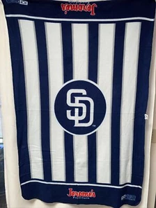 San Diego Padres giveaway blanket mid-2000s giveaway blanket blue colorway MLB - Imagen 1 de 8