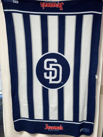 San Diego Padres giveaway blanket mid-2000s giveaway blanket blue colorway MLB Cover