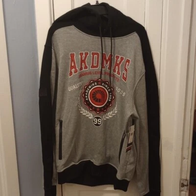 Akademiks Sudadera con Capucha Gris y Negro Nueva con Etiquetas Talla XL Hip Hop y2k Foto 1 de 4