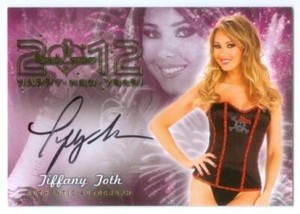 TIFFANY TOTH "AUTOGRAPH CARD" BENCHWARMER NEW YEAR 2012