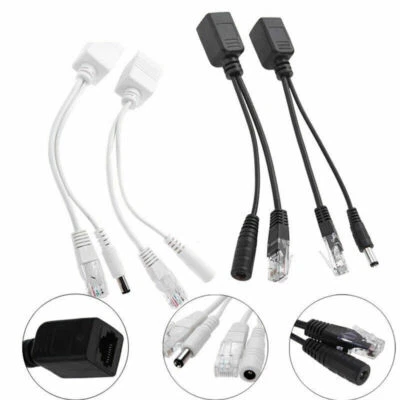 Power Over Ethernet Passive PoE Adapter Injector + Splitter Kit 5v 12v 2 Colors - Image 1 of 4