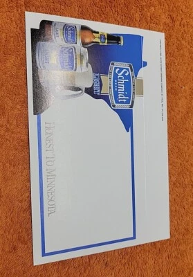W•Póster de cartón de papel de publicidad/precio ligero Schmidt Beer 1988 vintage  Foto 1 de 4