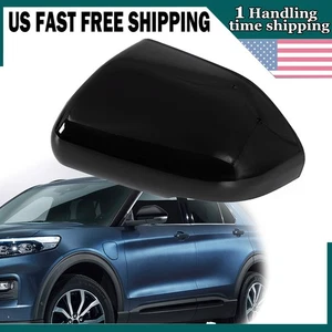 Left For Ford Explorer CD6 2020-2024 Mirror Cap Cover Replacement Gloss Black US - Picture 1 of 12