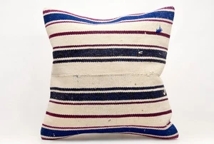 Kilim Pillow Cover, 20x20 in, Decorative Sofa Cushion, Handmade Boho Pillow - Picture 1 of 4
