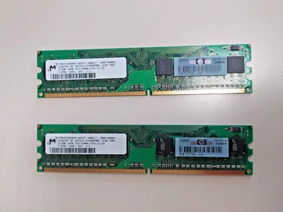 2 x 512MB Memorie RAM HP-Compaq DDR2 667 CL5 - Immagine 1 di 4