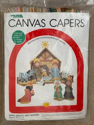 Canvas Capers Cross Stitch Small Nativity With Manger Christmas Cottagecore ... - Image 1 of 3