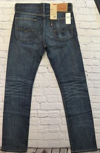 Jeans uomo Levi’s 513 slim dritti 33x34 DEADSTOCK 2013 baffi nuovo con etichetta - Foto 1 di 11