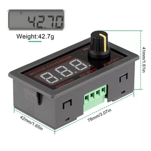 Compact PWM DC Motor Speed Controller 12V 24V 60V Soft Start 500W Power Output - Picture 1 of 7