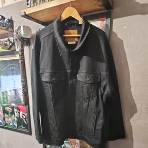 Men’s Levis Trucker Denim Jacket Great Condition Black XXXXL - Picture 1 of 4