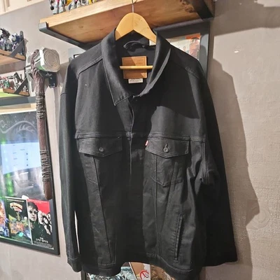 Men’s Levis Trucker Denim Jacket Great Condition Black XXXXL - Image 1 of 4