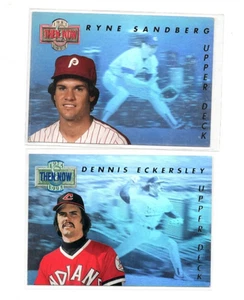 1993 Upper Deck Then and Now Hologram RYNE SANDBERG #TN 6/DENNIS ECKERSLEY #10 - Picture 1 of 1