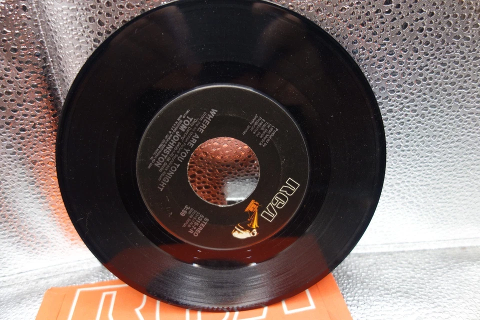 Eric Carmen Hungry Eyes Tom Johnston Where Are You Tonight 1987 Rca 45 - Image 1 of 2