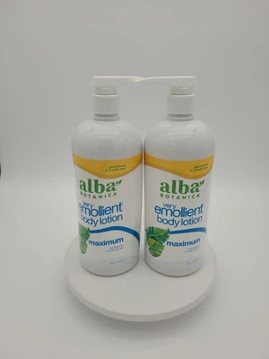 Loción corporal muy emoliente Alba Botanica fórmula máxima para piel seca 32 OZ lote de 2 Foto 1 de 4