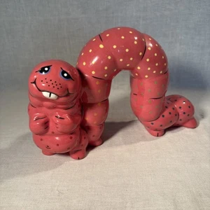 Unique Vintage Ceramic Caterpillar Inchworm Bug Insect 80s Retro Art - Picture 1 of 13