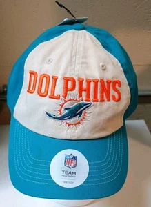 Cappellino squadra NFL Miami Dolphins taglia unica nuovo con etichette 100% cotone nuovo con etichetta - Foto 1 di 6