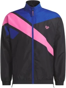 NEW Reebok X Barbie Track Jacket UNISEX SIZE S SMALL BLACK PINK BLUE $110 - Picture 1 of 3