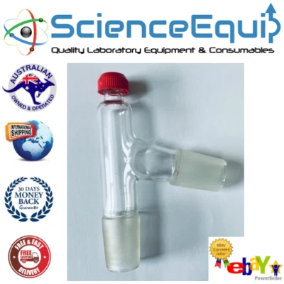 Adaptador de tapa de tornillo termómetro cabeza fija de destilación 3 vías 75 grados 19/26 - 1 Foto 1 de 4