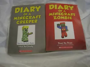 Lot 2~Diary of a Minecraft Creeper/Zombie~Unofficial ChapterNovels~LBDFE - Imagen 1 de 4