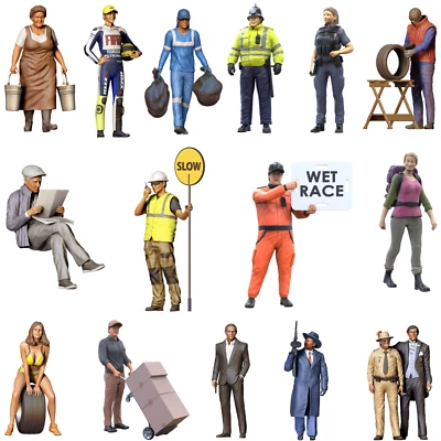 3DP MINIATURES Figuren in 1:35 - 3D Druck Miniaturen - Spur 1 Charakter für Modellbau & Diorama