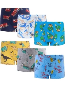 6 Pac Assorted Toddler Kids Little Boys Boxer Briefs 100% Cotton Underwear 6Y - Picture 1 of 7