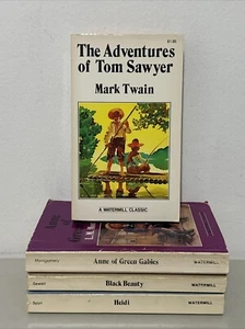 Watermill Classic Paperback Lot Of 4 Black Beauty Tom Sawyer Green Gables Heidi - Picture 1 of 5