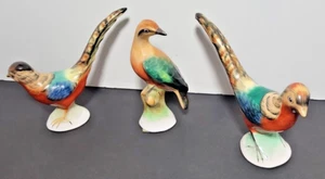 Lote de 3 de porcelana cerámica pintada a mano pájaros vintage Bodrogke Reszturi Keramia - Imagen 1 de 12