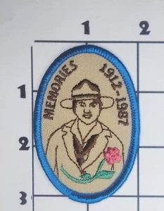 Juliet Gordon Low Patch Memories 1912-1987 Girl Scouts GSUSA Embroidered Vintage - Picture 1 of 1