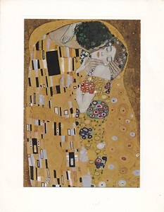 The Kiss ( Der Kuss  - Le baiser ) Card by Gustav Klimt ( 1862 - 1918 )