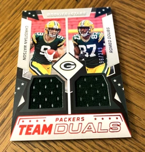 2022 Rookies & Stars Christian Watson Romeo Doubs Team Duals Jersey /249 Packers - Bild 1 von 2