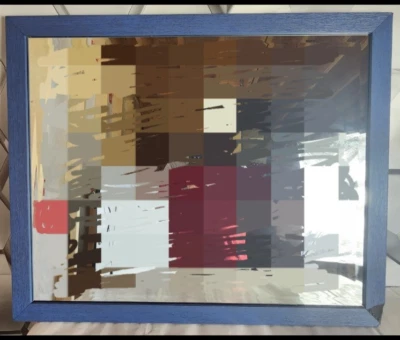 Alpine Harbor Blue 27" x 33" Beveled Wall Mirror - Image 1 of 4