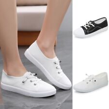 Womens Anti-Slip Canvas Shoes Flats Sneakers Fashion Dance Lace Up Women Casual