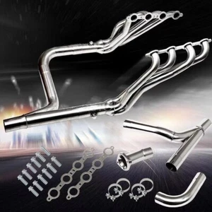 For 99-06 Chevy GMC Sierra Silverado1500 GMT800 Headers Exhaust Manifold +Y Pipe - Picture 1 of 11