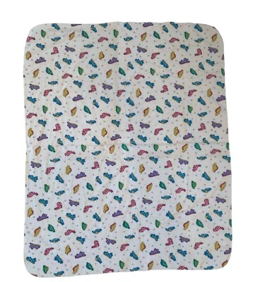 Vtg Dinosaur Dino Multicolor Hospital Flannel Baby Newborn Swaddle Blanket - Image 1 of 4