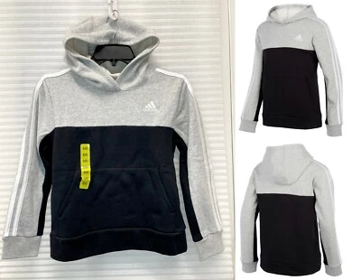 Pulôver Adidas masculino juvenil com capuz de lã - Novo com etiquetas - Imagem 1 de 4