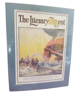 Portada de revista The Literary Digest 1917 original vintage anuncio impreso barco rescate - Imagen 1 de 6