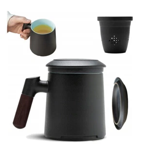 Teetasse mit Deckel und Sieb Separater Teebecher mit Deckel Geschenk Teetasse - Bild 1 von 15