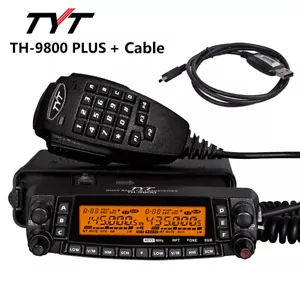 TYT TH-9800 Plus 50W Quad Band 29/50/144/430 MHz Radio Mobile con Cavo Programma - Foto 1 di 9