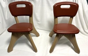 Step 2 Traditions Child Toddler 2 Replacement Chairs Brown Beige MADE IN USA - Picture 1 of 9