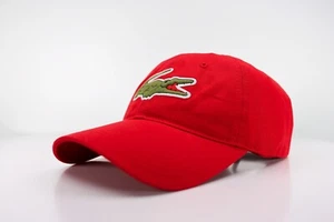 LACOSTE Big Crocodile Logo Cap Adjustable Hat Golf Tennis Baseball NEW MSRP $65 - Picture 1 of 9