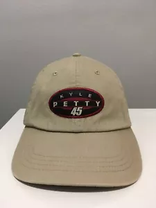 Vintage Head Shots by KC Caps Kyle Petty #45 khaki Hutstich Patch NASCAR Strapback - Bild 1 von 6
